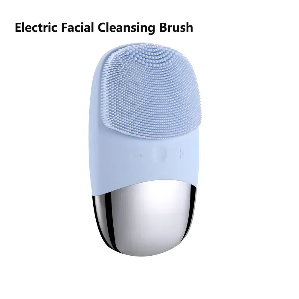 Electric facial cleansing brush for men and women