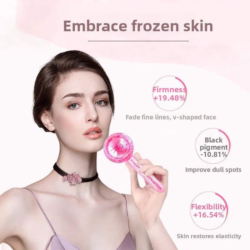 2Pcs/Pair Large Beauty Ice Hockey Energy Beauty Crystal Ball Water Wave Face and Eye Massage Skin Care