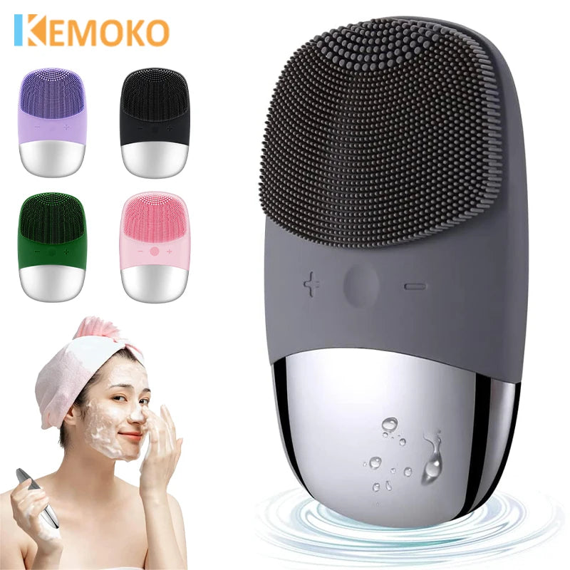 Electric facial cleansing brush for men and women