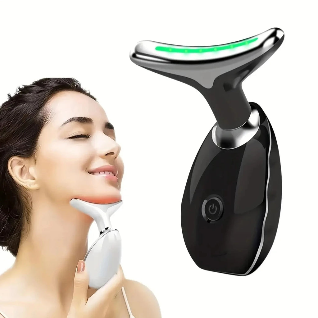 7 Color LED Neck Vibrator Beauty Gift, Face and Neck Massager