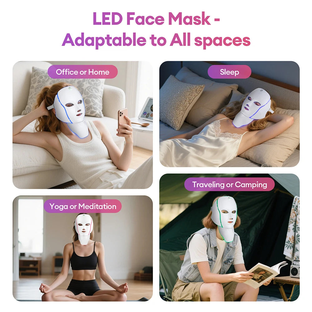 7 Color LED Mask with Photon LED for Neck