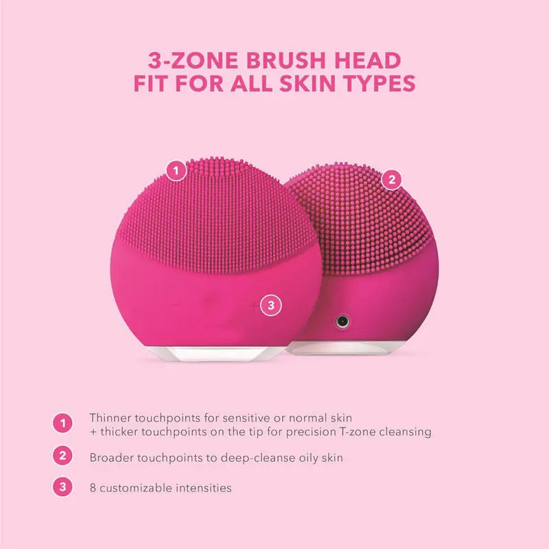 Electric silicone ultrasonic vibrating facial cleanser