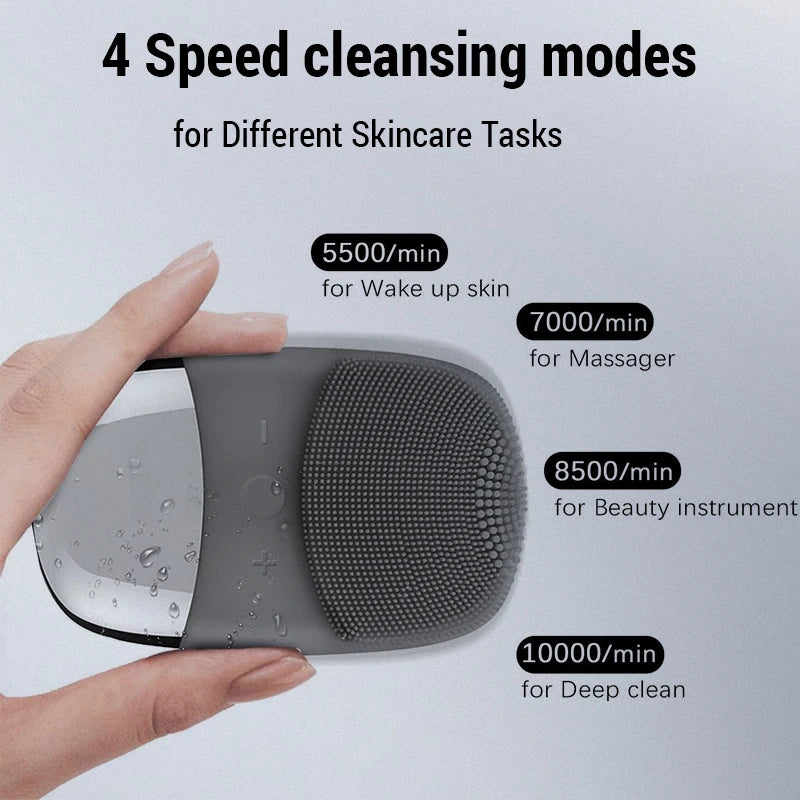 Electric facial cleansing brush for men and women