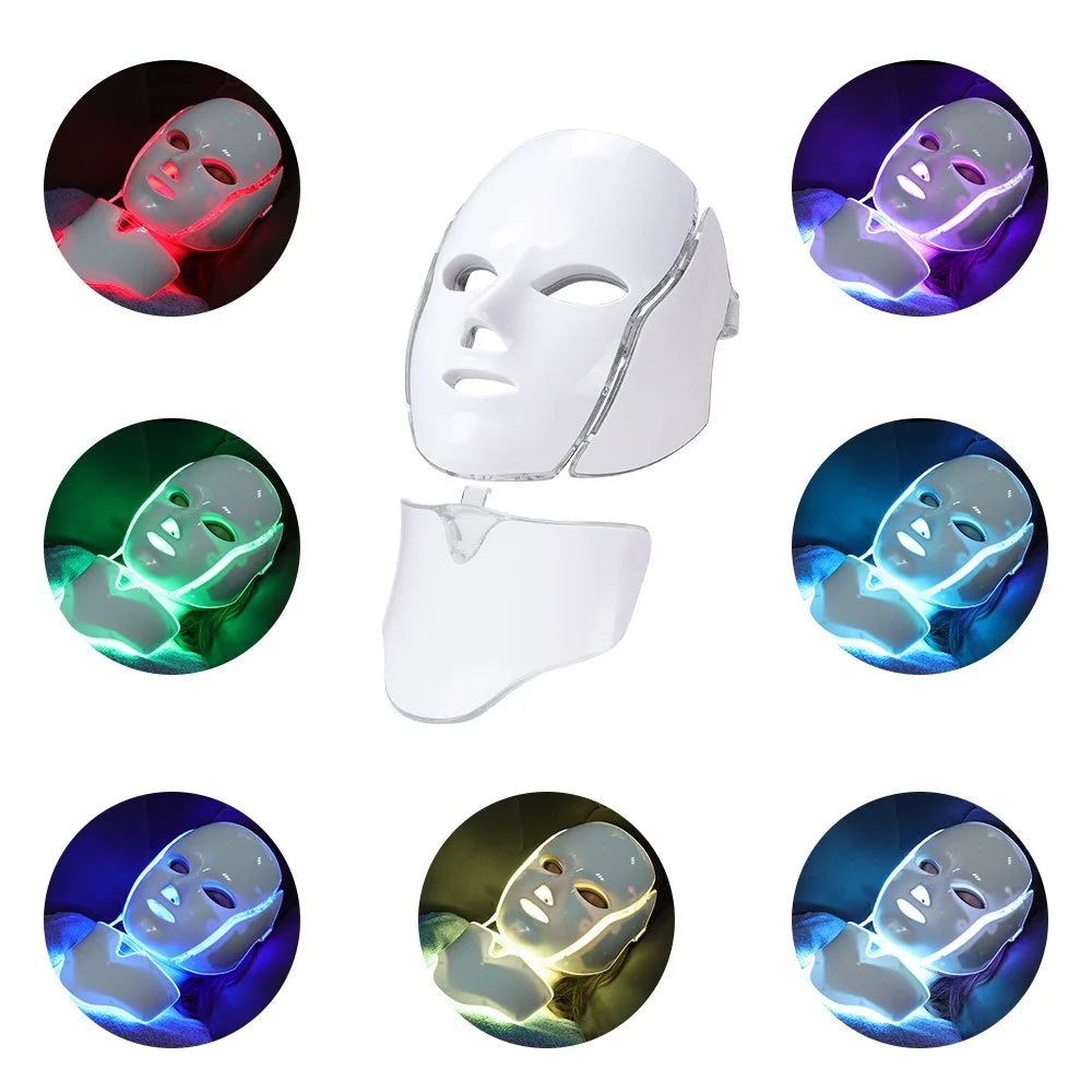 7 Color LED Mask with Photon LED for Neck