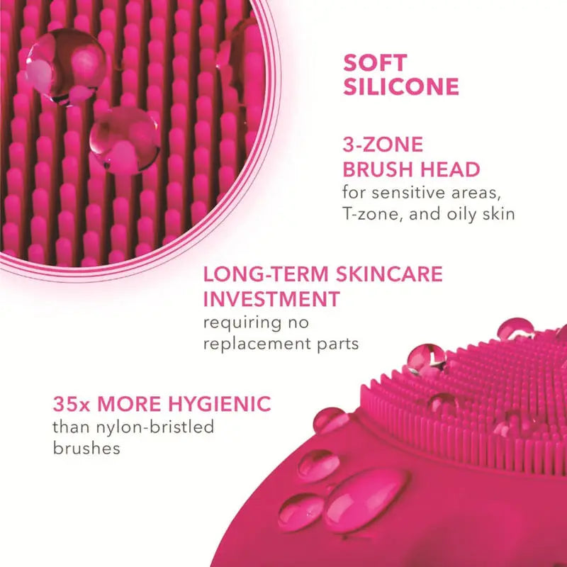 Electric silicone ultrasonic vibrating facial cleanser