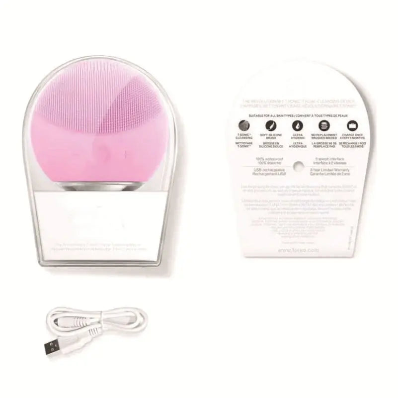 Electric silicone ultrasonic vibrating facial cleanser