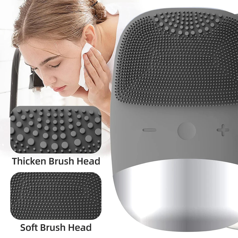 Electric facial cleansing brush for men and women