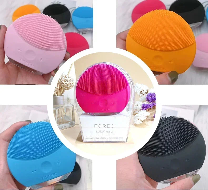 Electric silicone ultrasonic vibrating facial cleanser